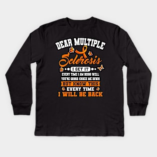 Multiple Sclerosis Encephalomyelitis Disseminata MS Survivor Kids Long Sleeve T-Shirt